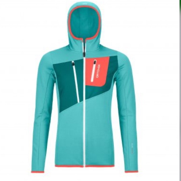 Ortovox Jackets & Blazers - ORTOVOX Fleece Grid Hoody Ice Waterfall Blue - M